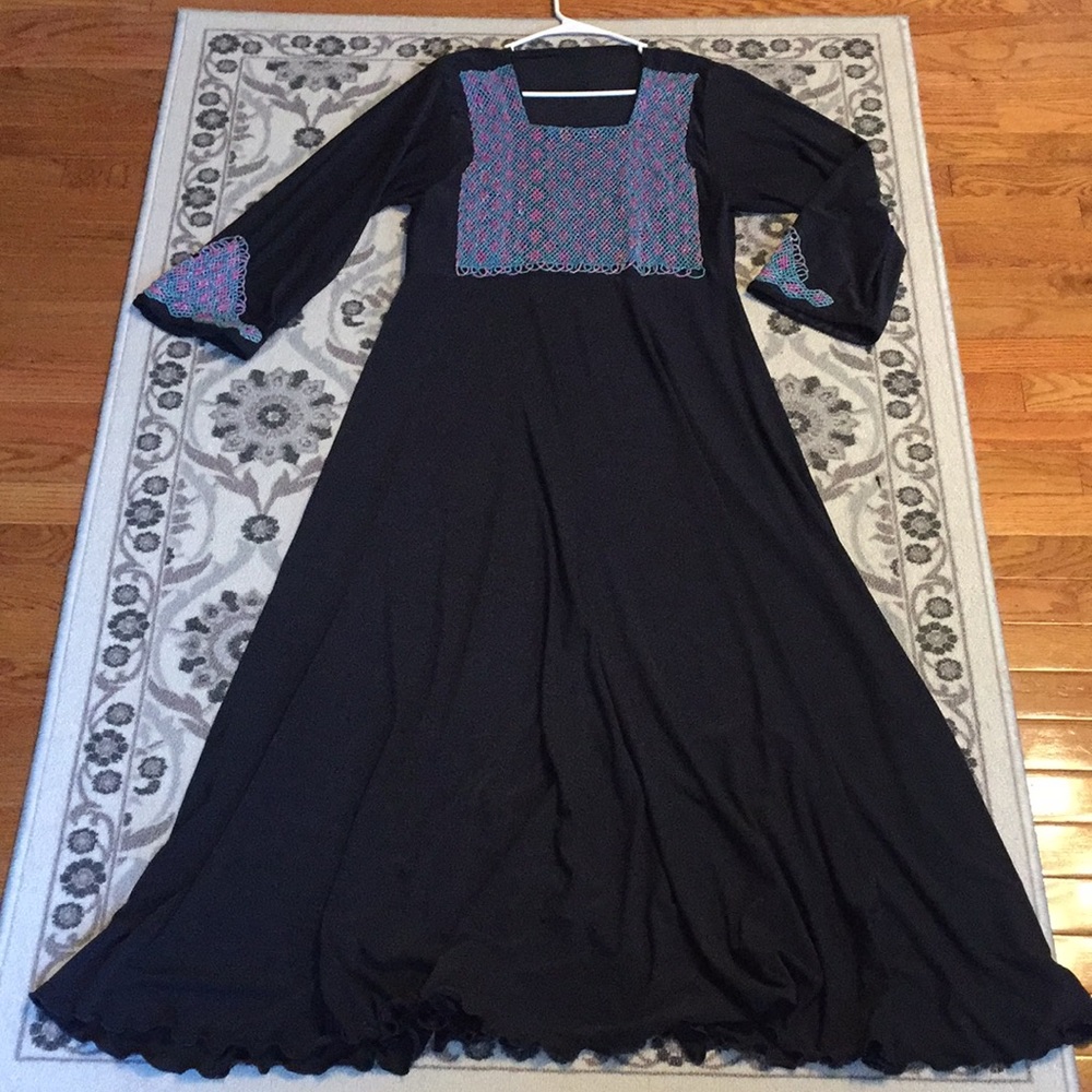 Handmade Afghan black floor length Dress